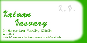 kalman vasvary business card
